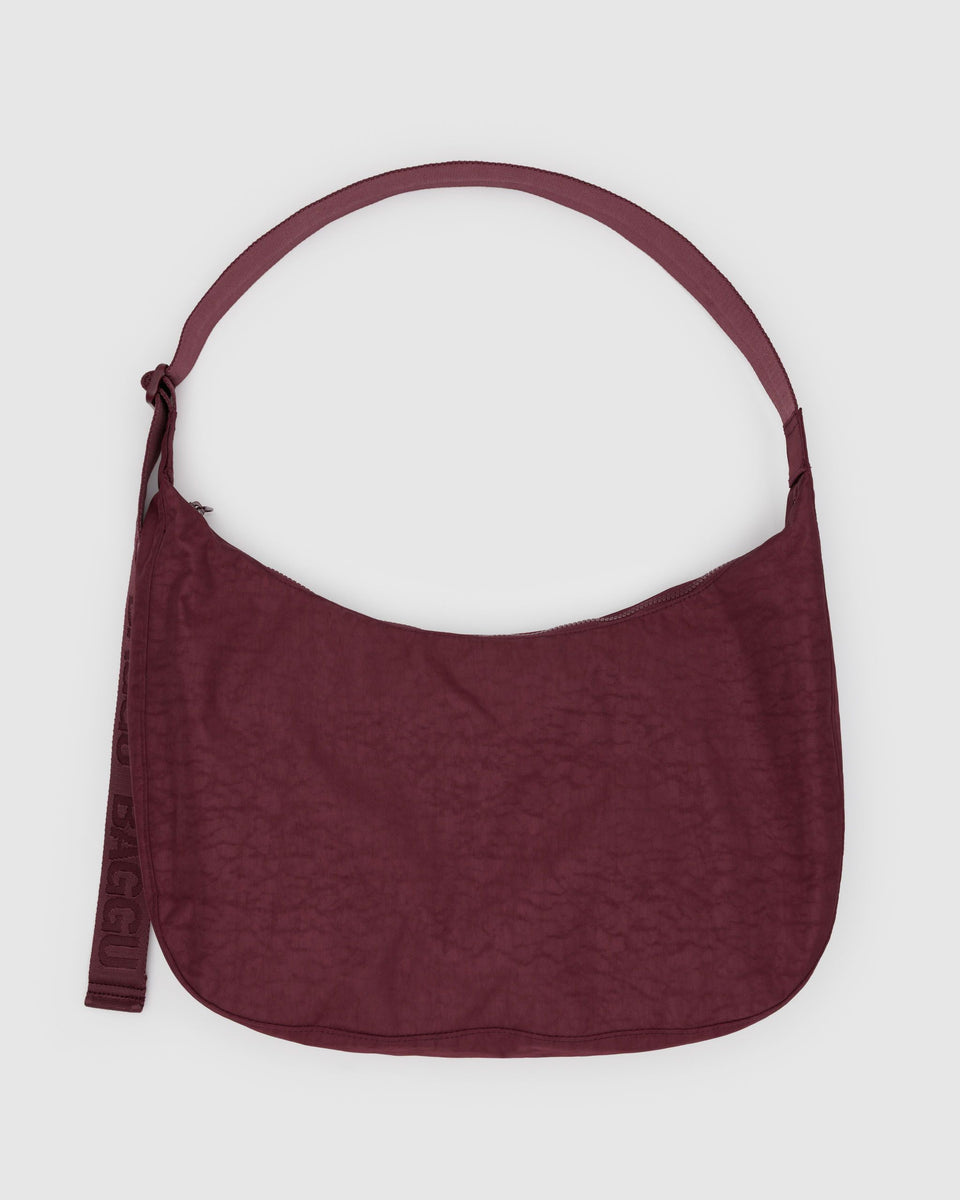 BAGGU Wholesale Cross Body Large Nylon Crescent Bag - Mahogany