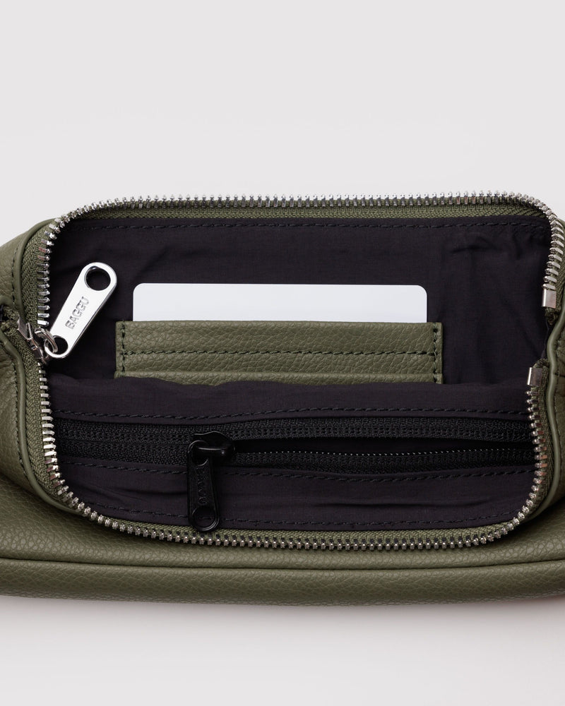 BAGGU Wholesale  Recycled Leather Pochette - Loden