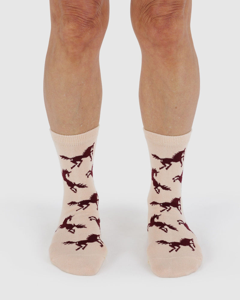 BAGGU Wholesale  Crew Sock - Horses