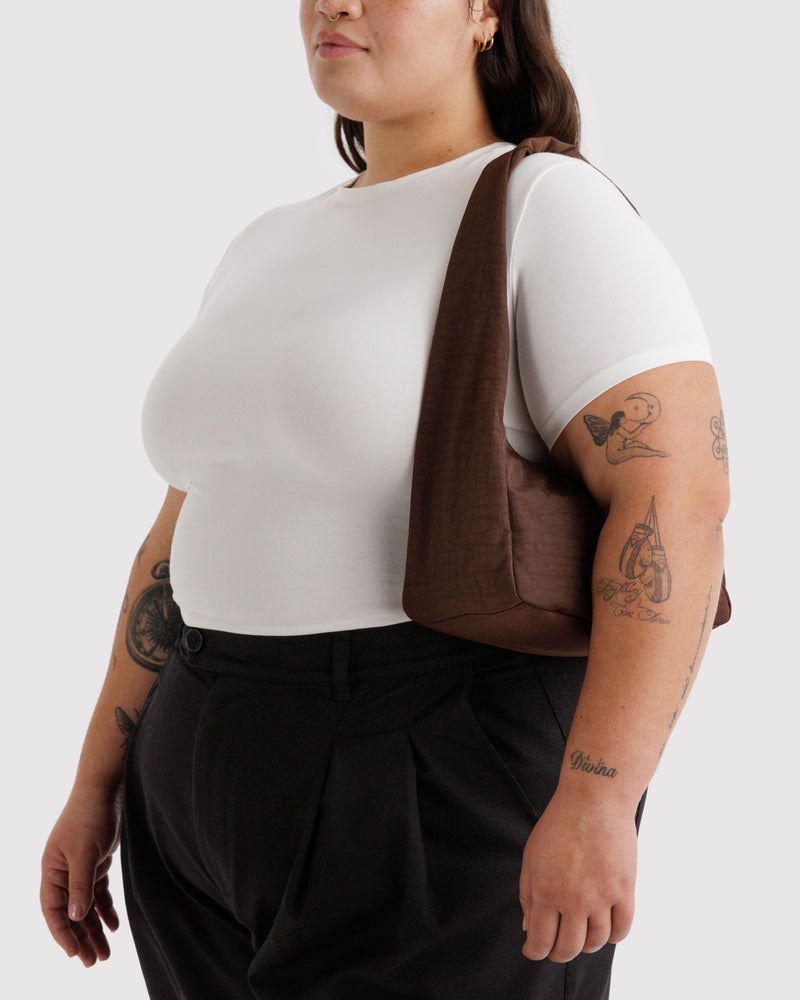 BAGGU Wholesale  Small Nylon Meringue Bag - Coffee