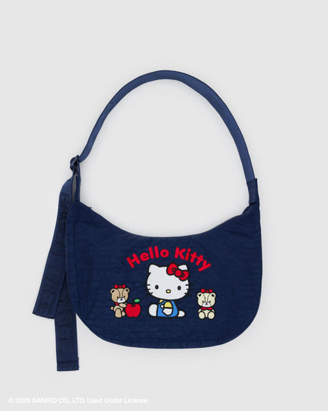BAGGU Wholesale Shop All Medium Nylon Crescent Bag - Embroidered Hello Kitty & Teddy