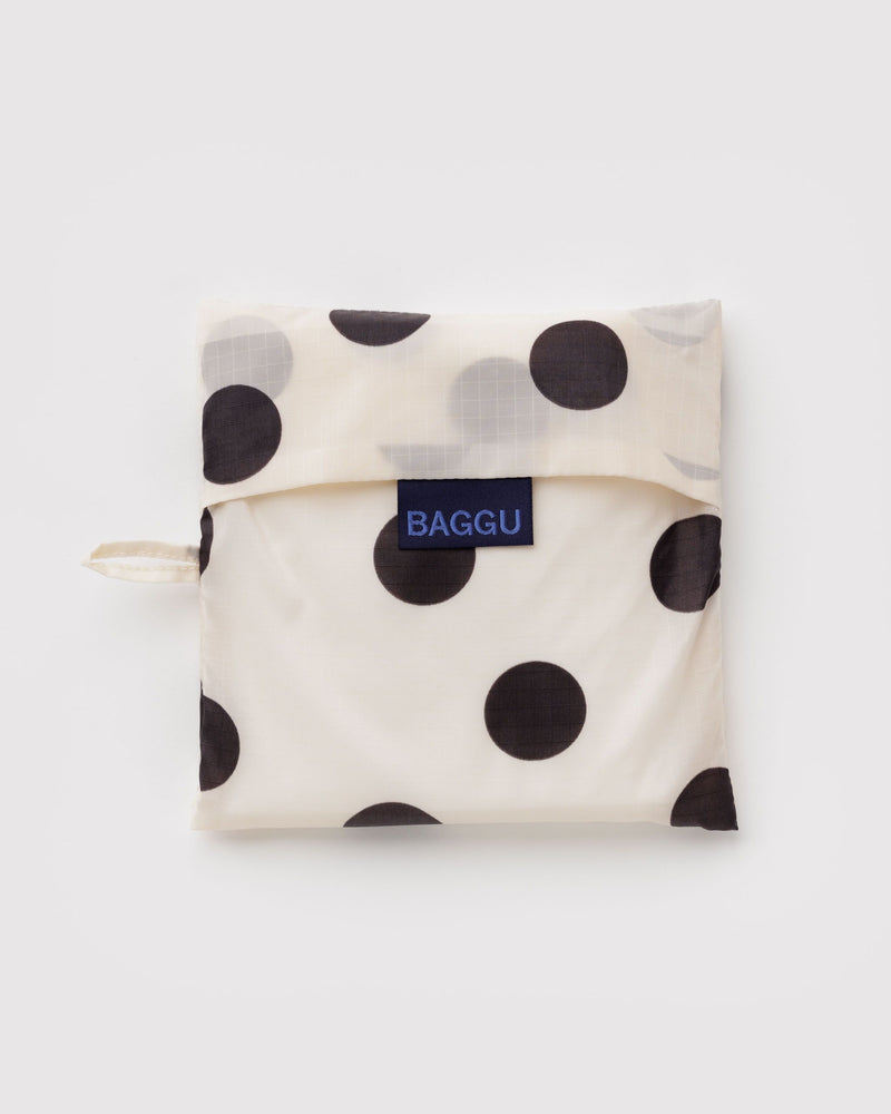 BAGGU Wholesale  Big Baggu - Cream and Black Polka Dot