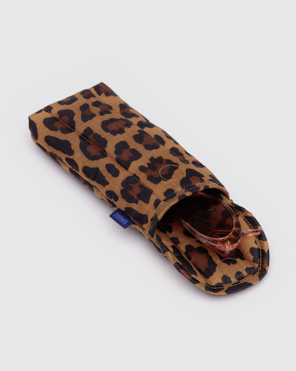 BAGGU Wholesale Cases & Sleeves Puffy Glasses Sleeve - Leopard