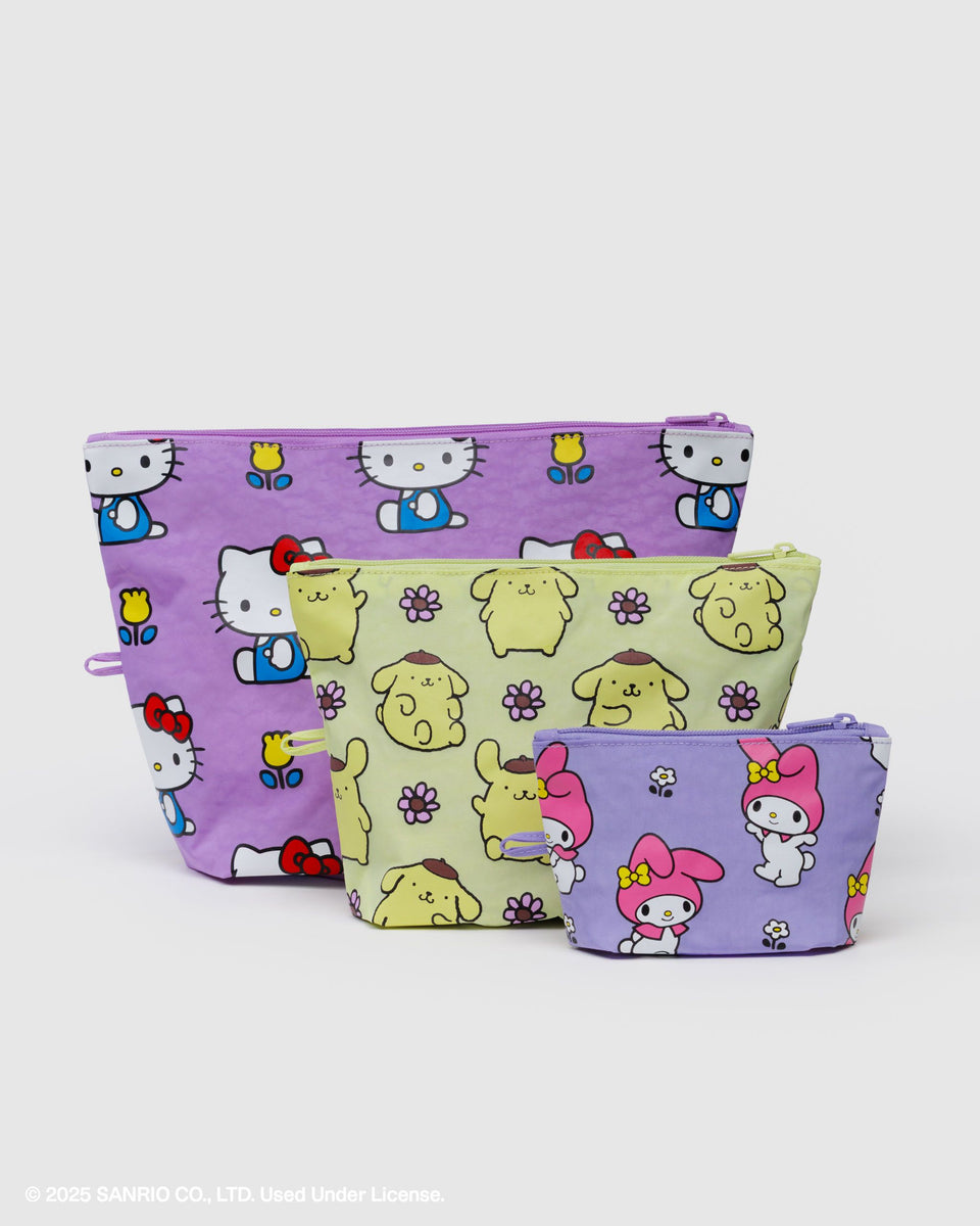 BAGGU Wholesale Pouches Go Pouch Set - Hello Kitty and Friends Florals