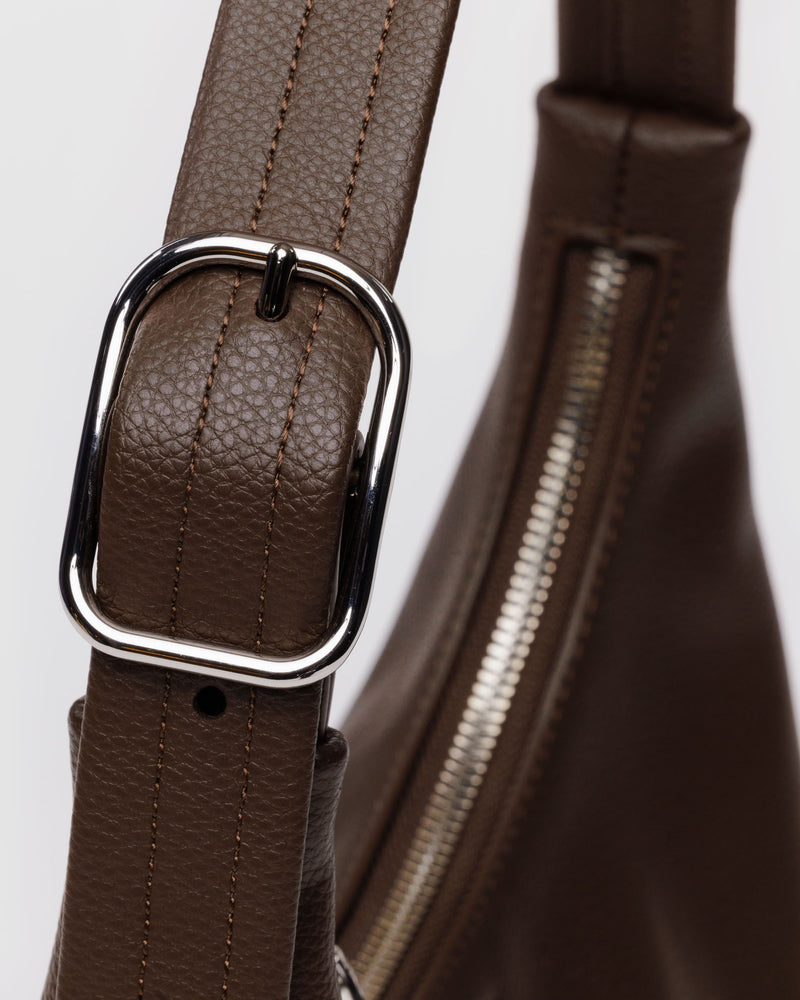 BAGGU Wholesale  Mini Recycled Leather Shoulder Bag - Brown