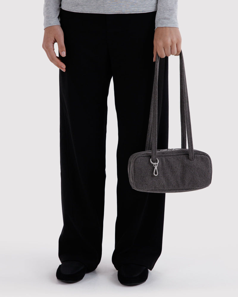 BAGGU Wholesale  Small Denim Bowler Bag - Washed Black Denim