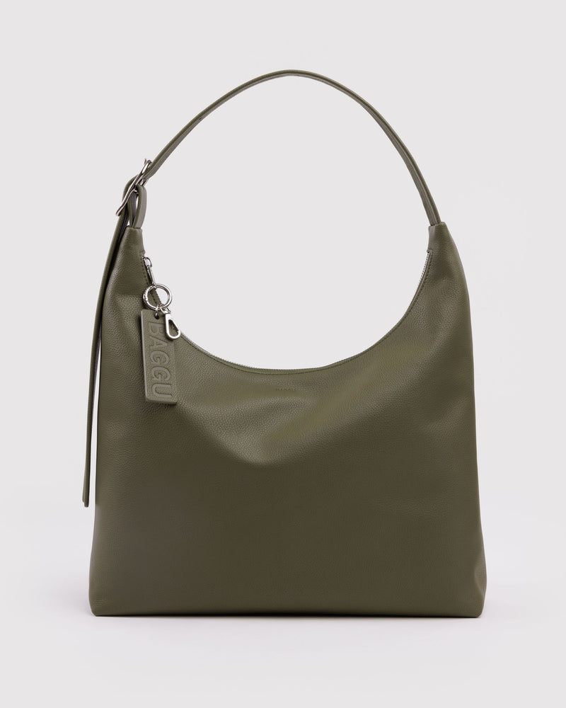 BAGGU Wholesale  Recycled Leather Shoulder Bag - Loden