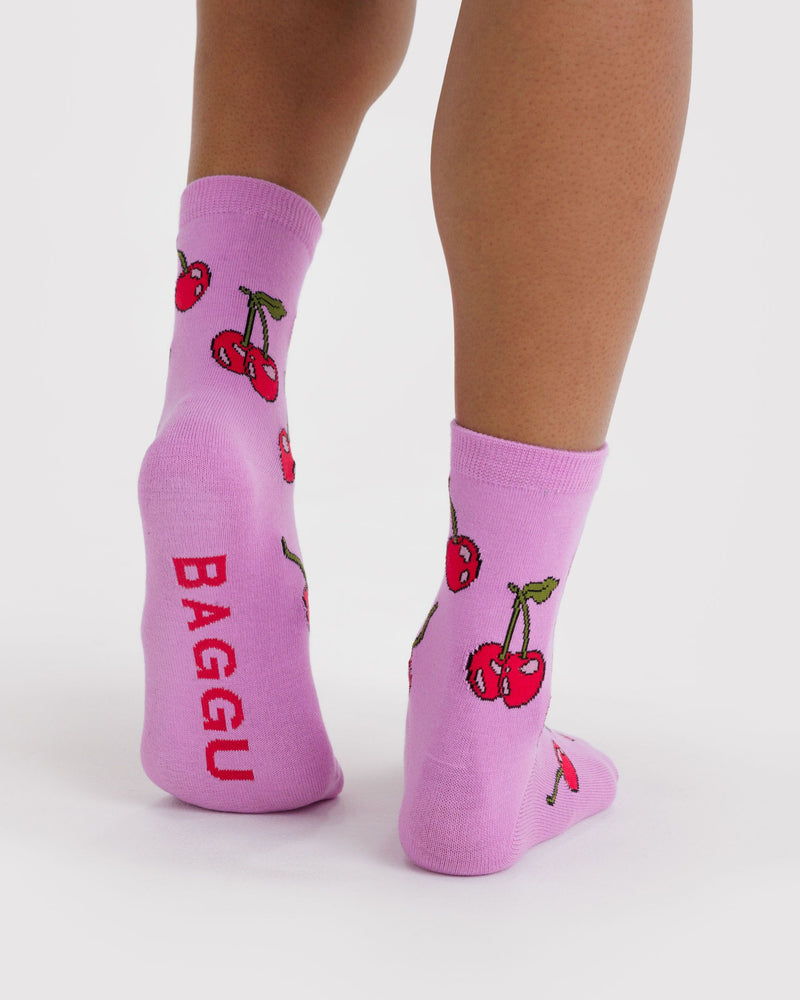 BAGGU Wholesale  Crew Sock - Cherries