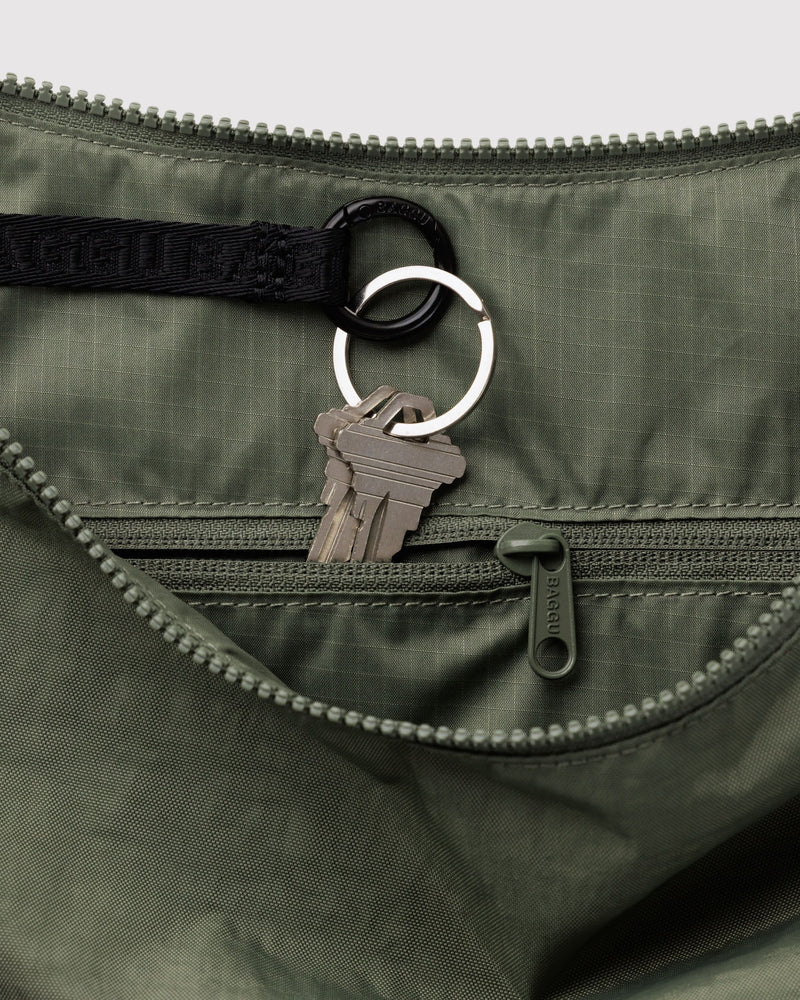 BAGGU Wholesale  Large Nylon Crescent Bag - Caper