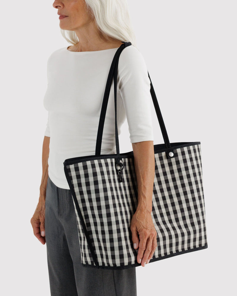 BAGGU Wholesale  Large Nylon Reversible Tote - Black Mix