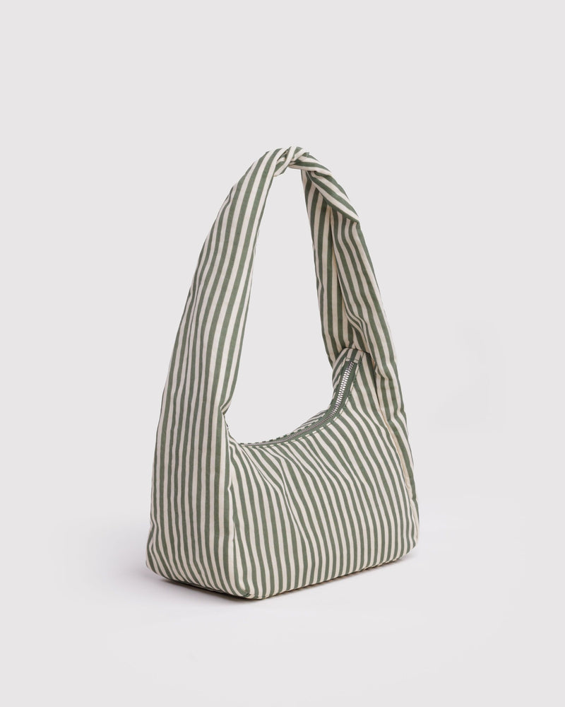 BAGGU Wholesale  Small Nylon Meringue Bag - Sage Stripe
