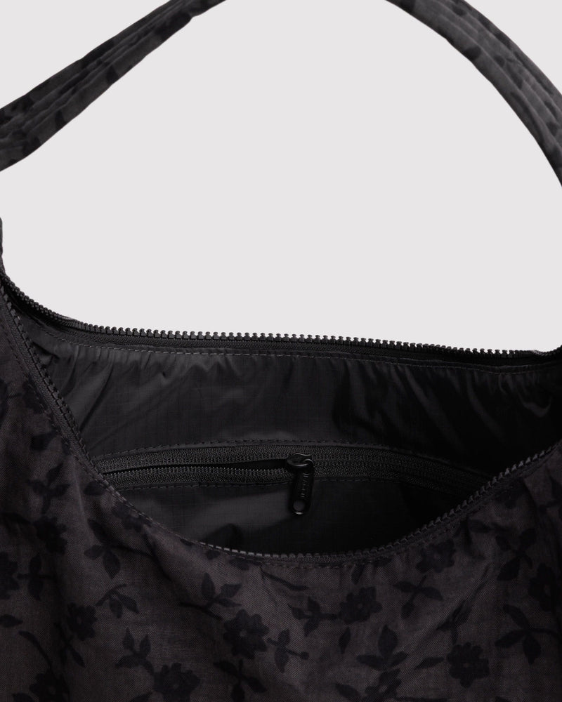 BAGGU Wholesale  Nylon Shoulder Bag - Charcoal Ditsy Floral