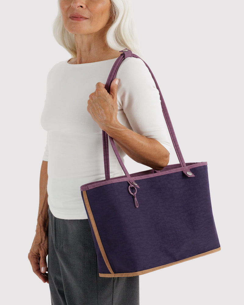 BAGGU Wholesale  Medium Nylon Reversible Tote - Wild Plum Mix