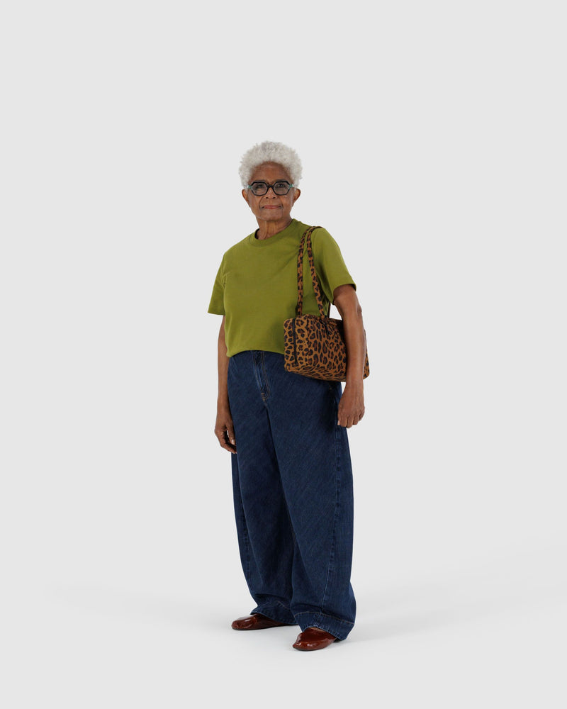 BAGGU Wholesale  Nylon Bowler Bag - Leopard