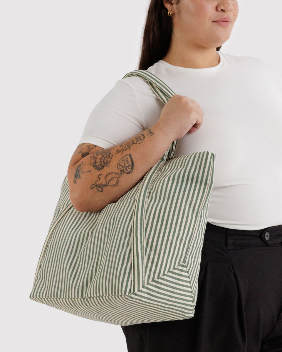 BAGGU Wholesale Shop All Cloud Bag - Sage Stripe