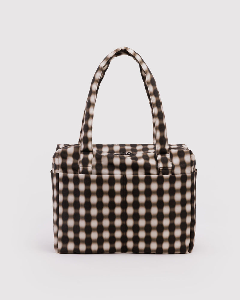BAGGU Wholesale  Small Cloud Carry-On - Blurred Gingham Brown