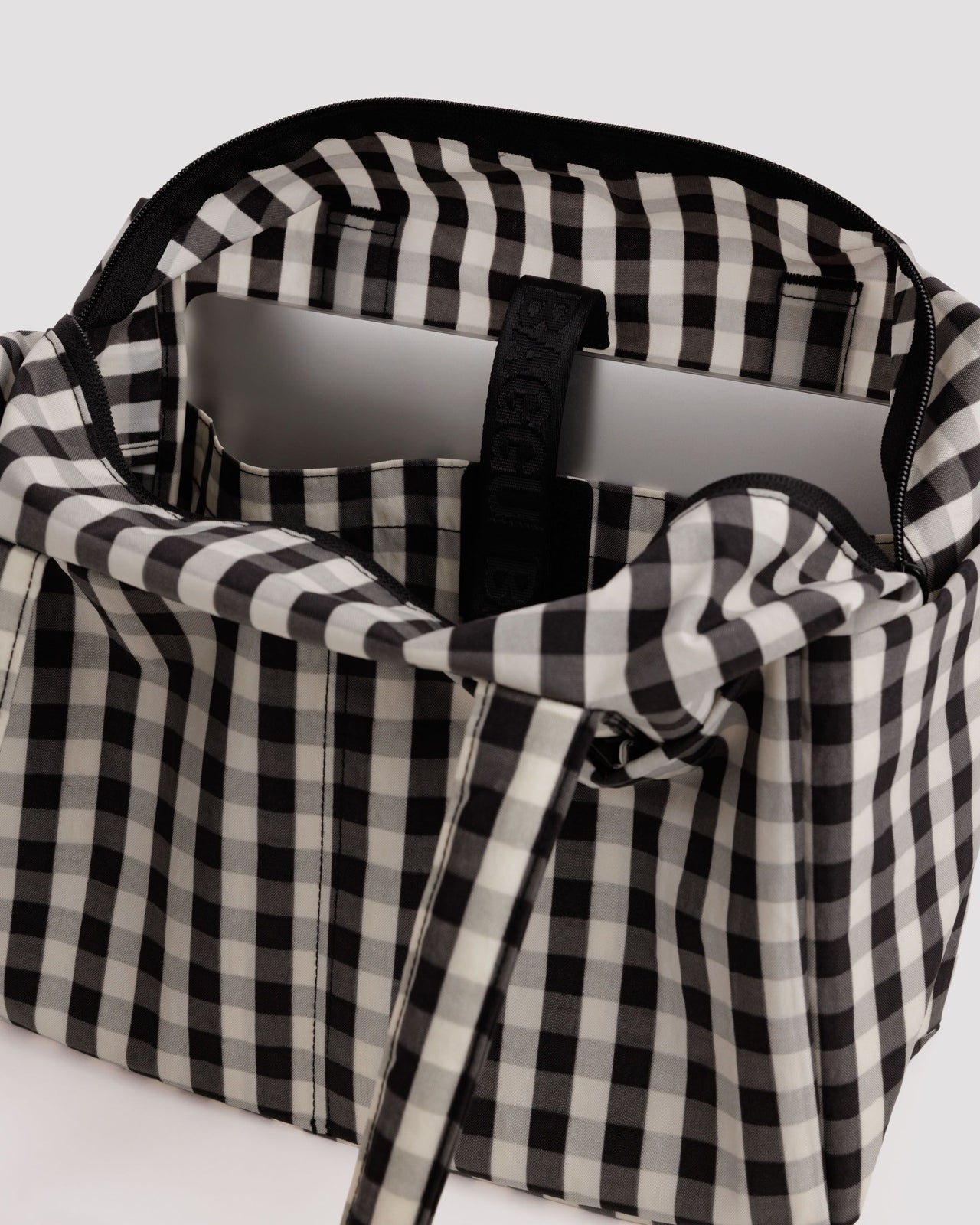 Everyday Cloud Bag - Black and Cream Gingham