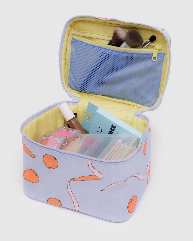 BAGGU Wholesale  Large Cosmetic Case - Apricots & Ribbons