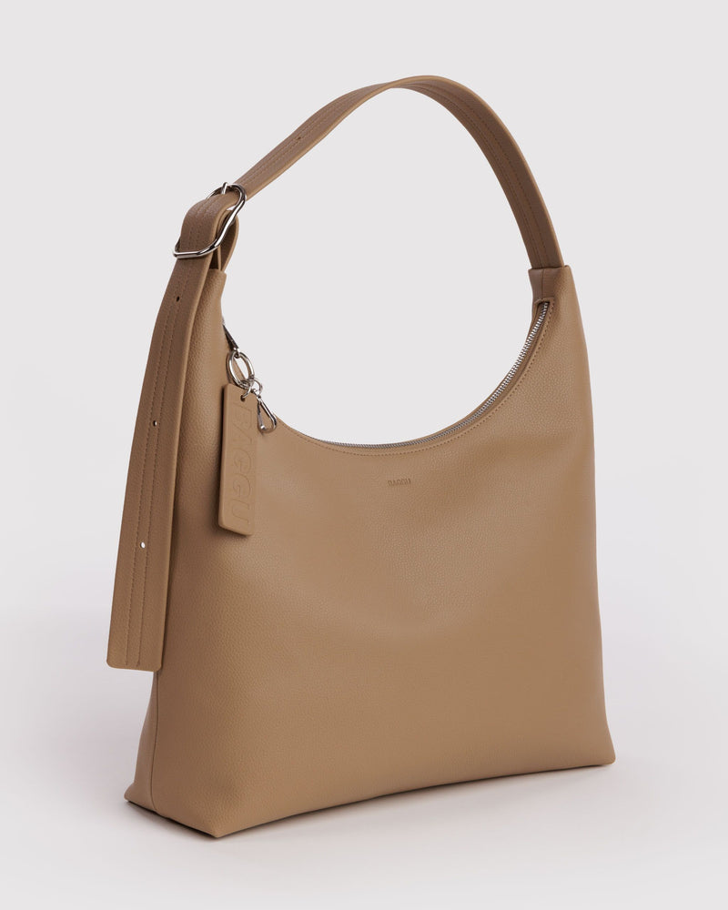 BAGGU Wholesale  Recycled Leather Shoulder Bag - Dune