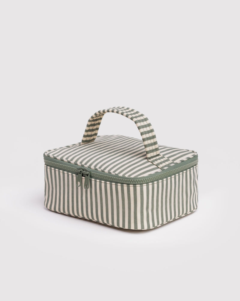 BAGGU Wholesale  Small Cosmetic Case - Sage Stripe