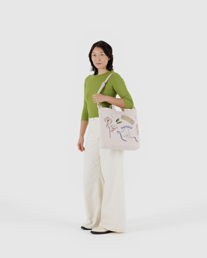 BAGGU Wholesale  Horizontal Zip Duck Bag - Embroidered Get Ready With Me
