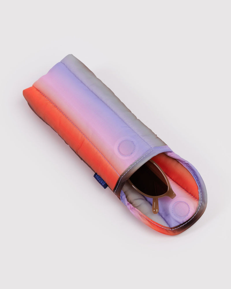 BAGGU Wholesale Cases & Sleeves Puffy Glasses Sleeve - Gradient Stripe Poppy & Lilac