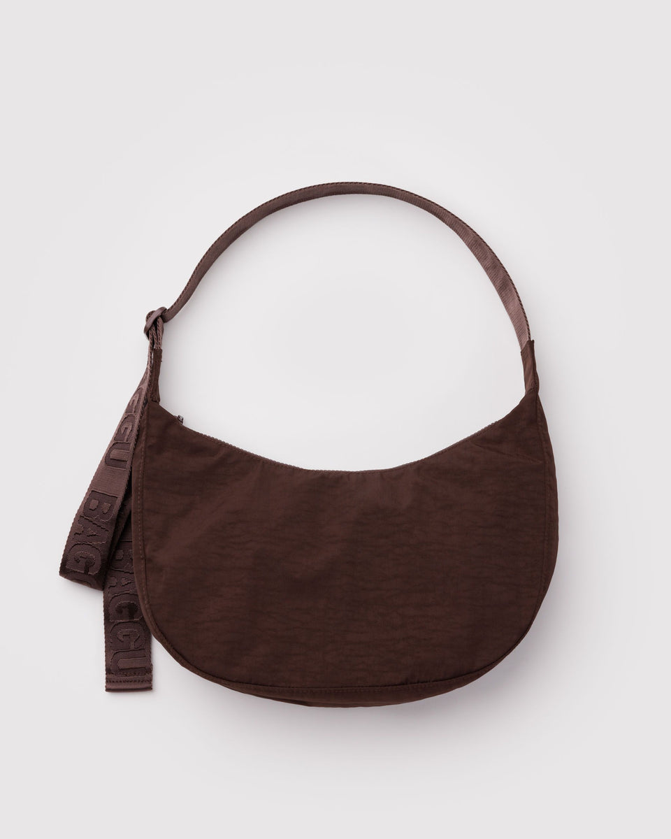 BAGGU Wholesale Cross Body Medium Nylon Crescent Bag - Coffee