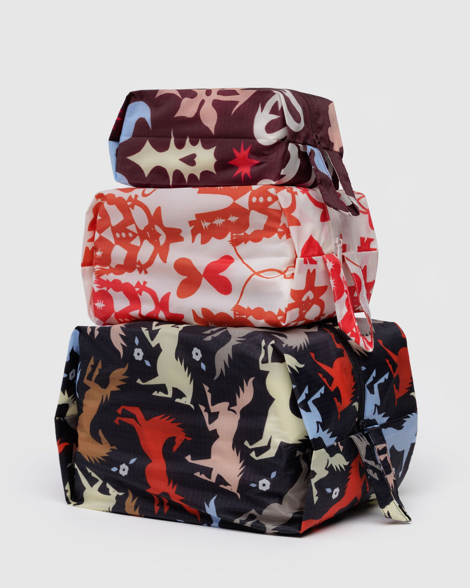 BAGGU Wholesale Pouches 3D Zip Set - Western Cut-Outs