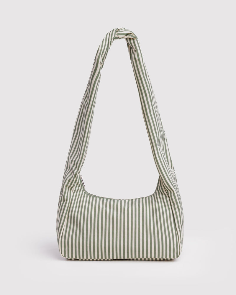 BAGGU Wholesale  Nylon Meringue Bag - Sage Stripe