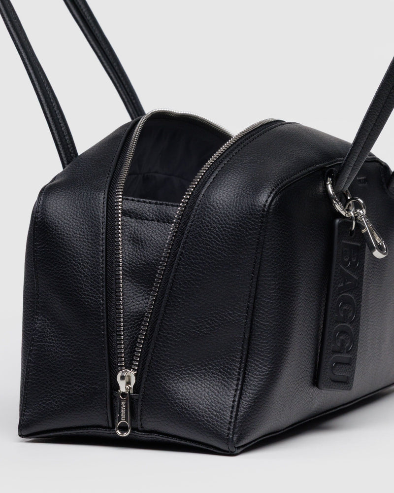 BAGGU Wholesale  Recycled Leather Bowler Bag - Black