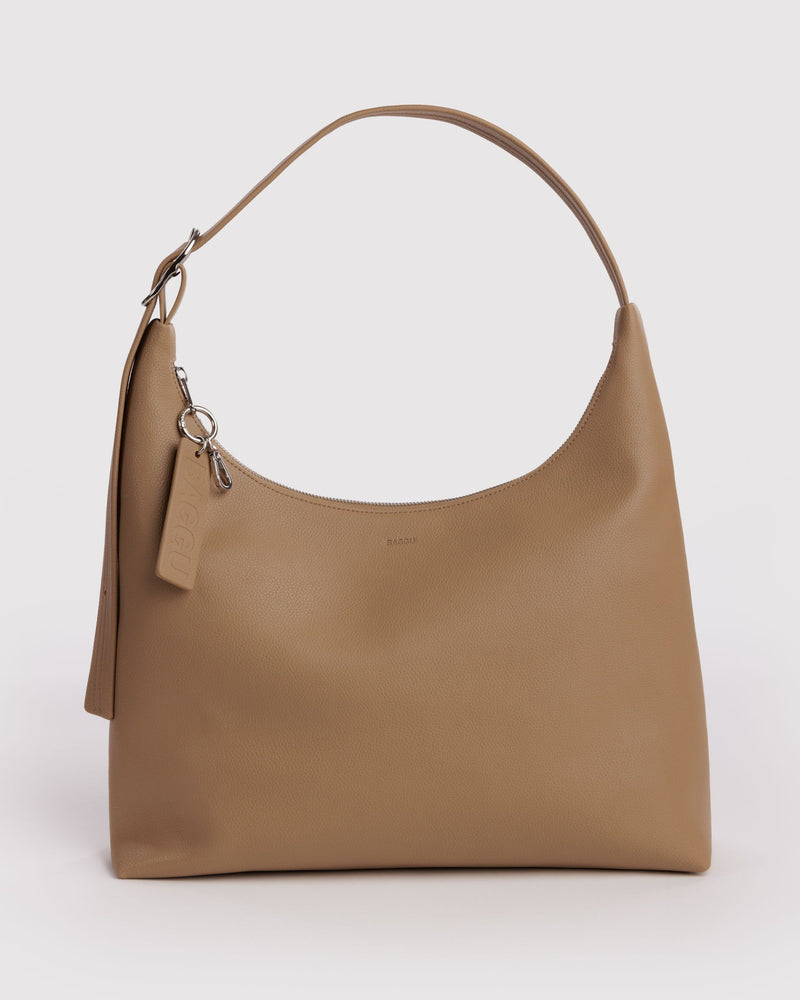 BAGGU Wholesale  Recycled Leather Shoulder Bag - Dune