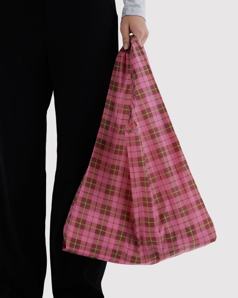 BAGGU Wholesale  Standard Baggu - Azalea Pink Tartan