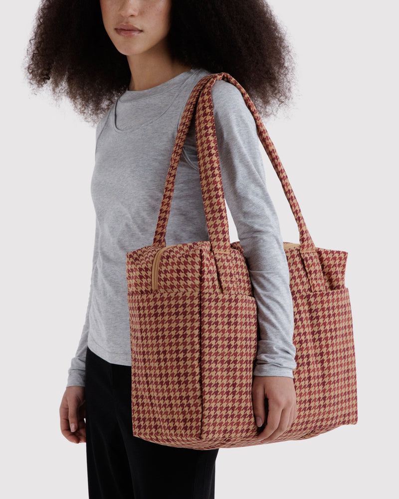 BAGGU Wholesale  Small Cloud Carry-On - Tan Houndstooth