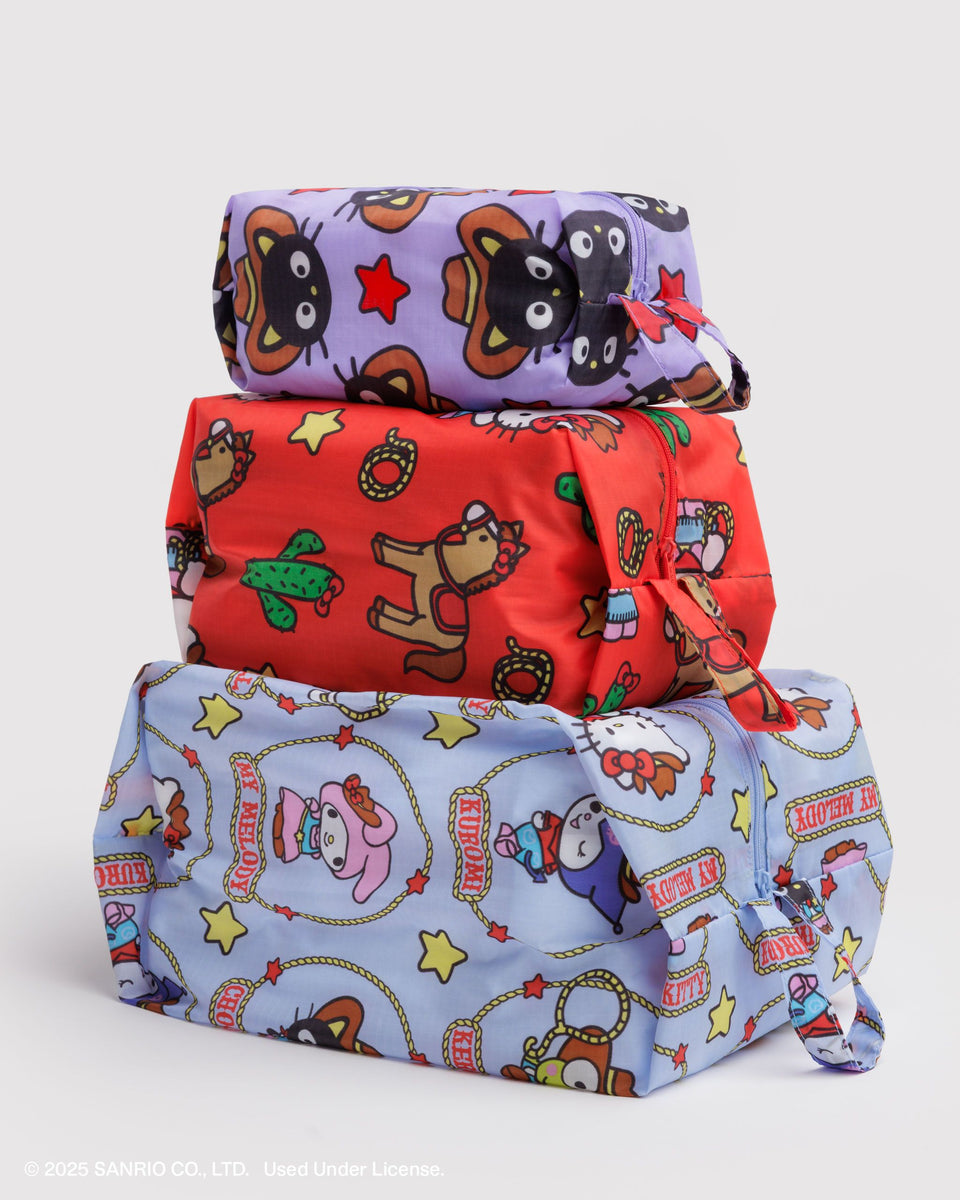 BAGGU Wholesale Pouches 3D Zip Set - Hello Kitty & Friends Western