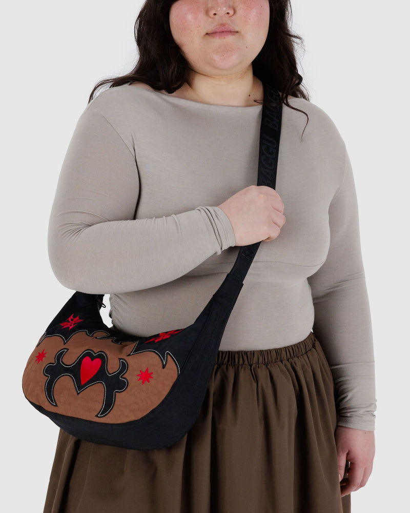 BAGGU Wholesale Shop All Medium Nylon Crescent Bag - Western Appliqué