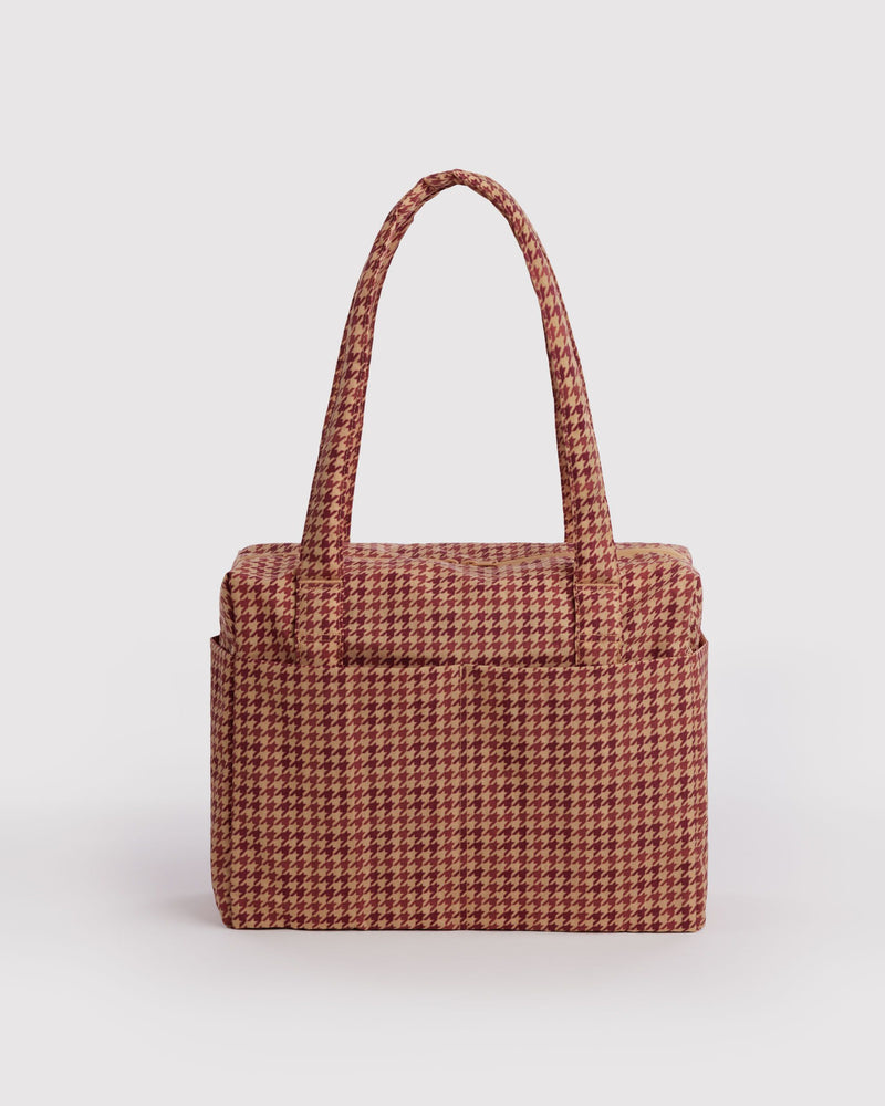 BAGGU Wholesale  Small Cloud Carry-On - Tan Houndstooth