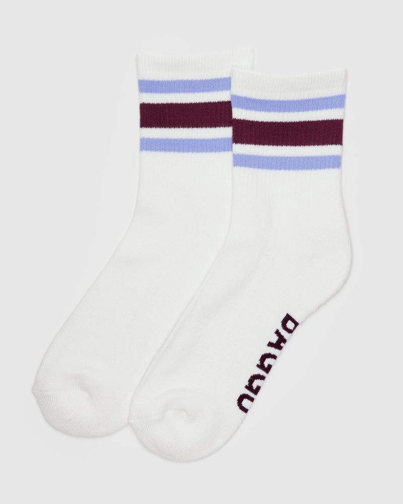 BAGGU Wholesale  Ribbed Sock - Ivory Stripe