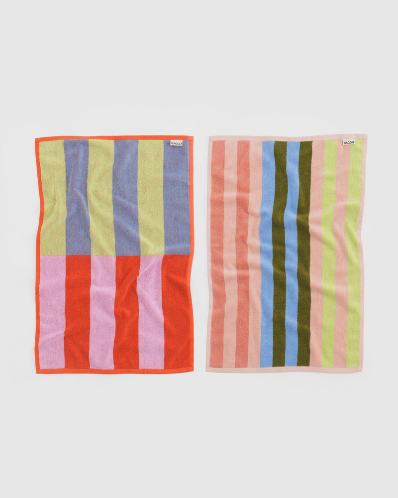 BAGGU Wholesale  Hand Towel Set of 2 - Pool Stripe Mix