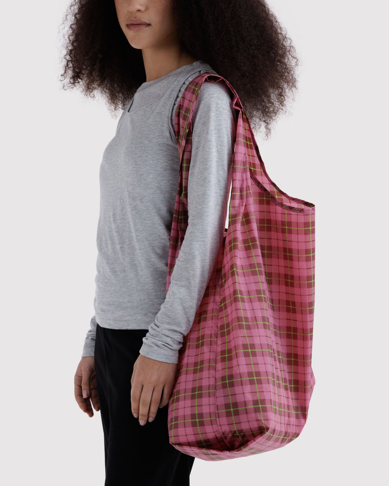 BAGGU Wholesale  Big Baggu - Azalea Pink Tartan