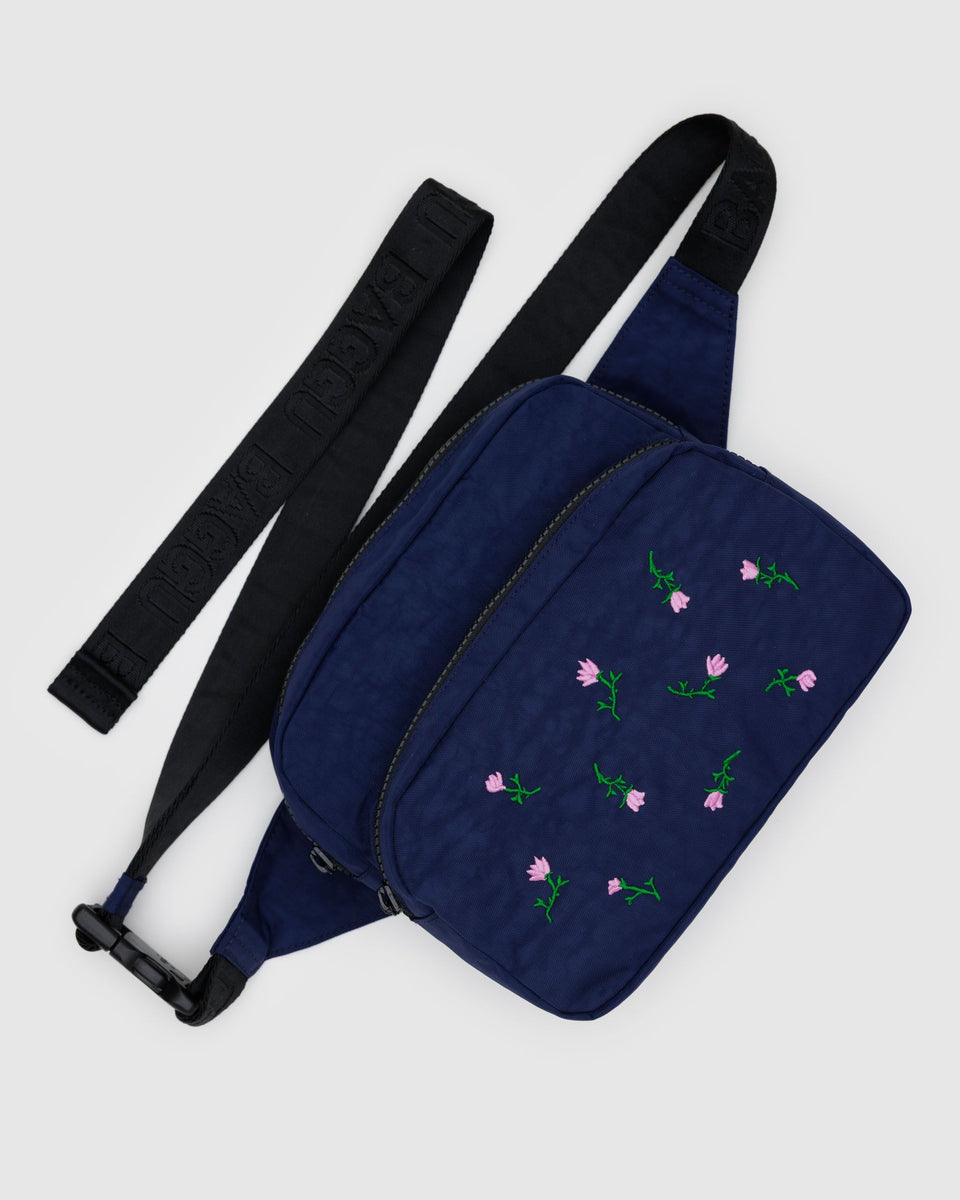 BAGGU Wholesale Cross Body Fanny Pack - Embroidered Wildflower