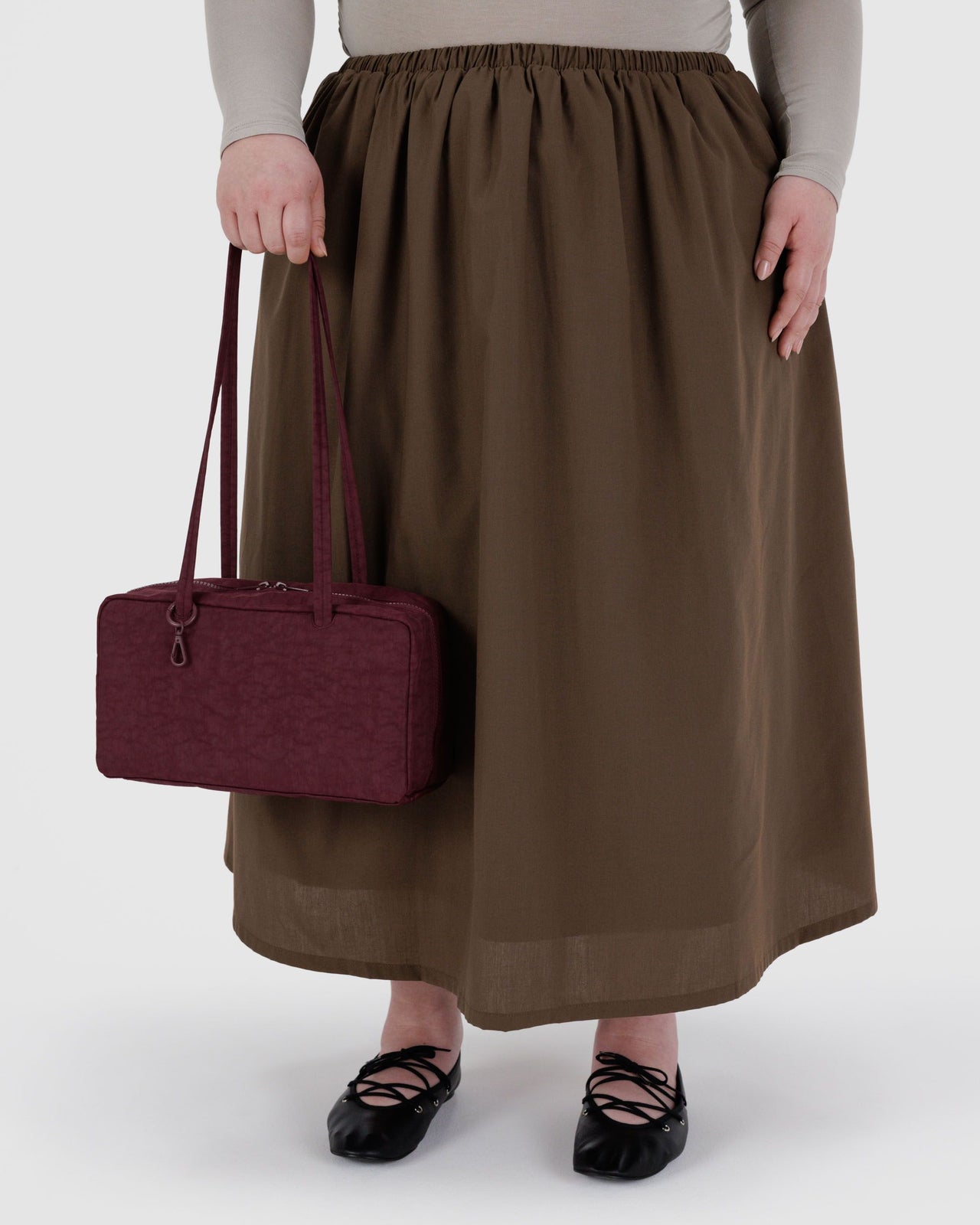 Nylon Bowler Bag - Mahogany