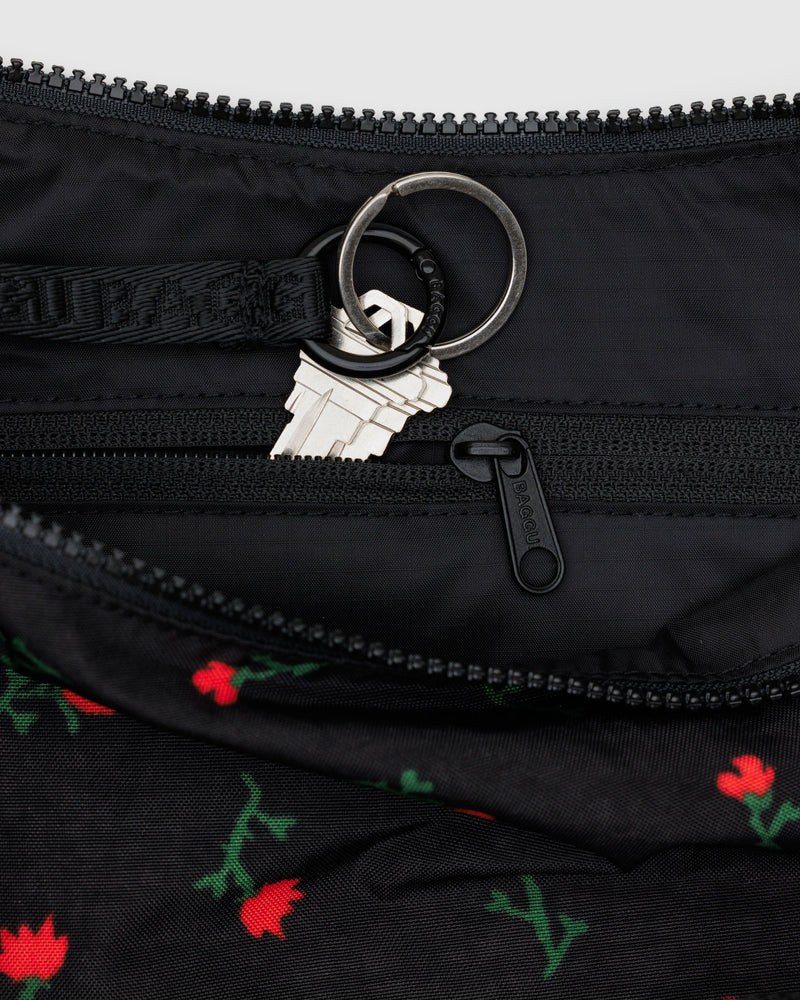BAGGU Wholesale Shop All Medium Nylon Crescent Bag - Painted Wildflower