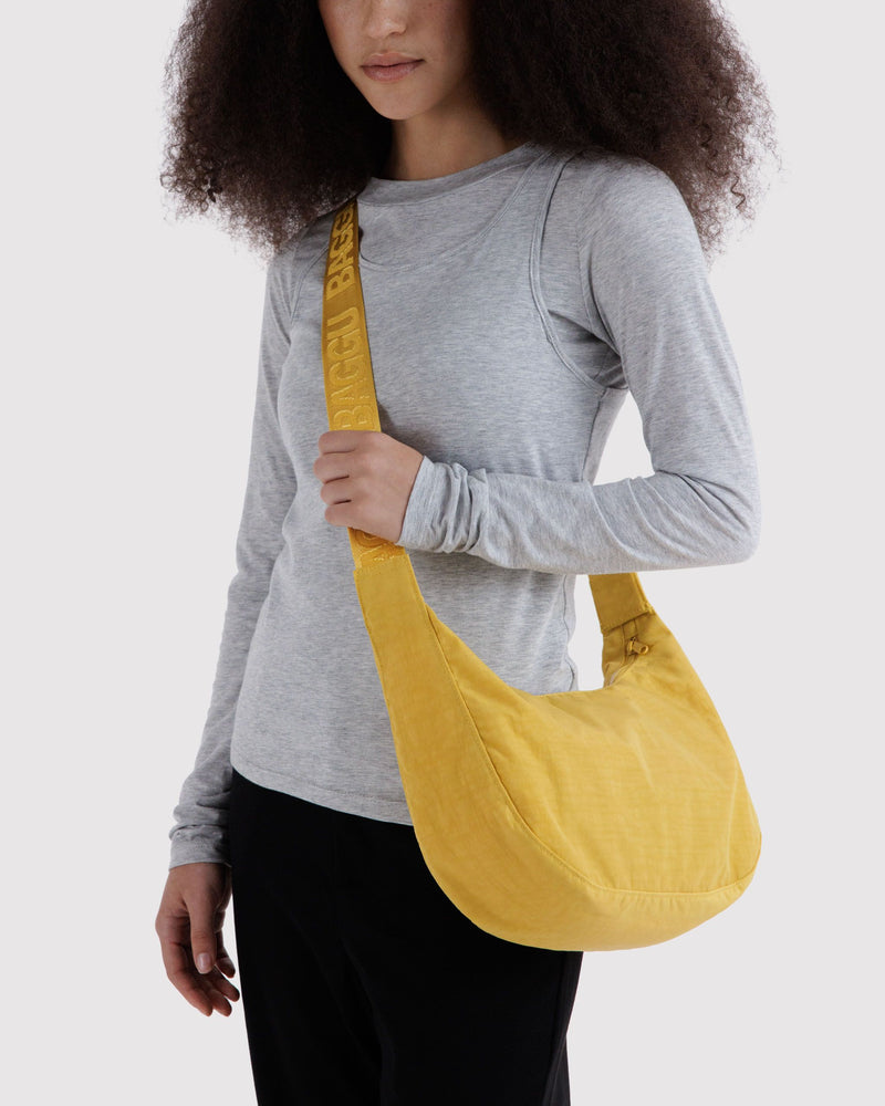 BAGGU Wholesale  Medium Nylon Crescent Bag - Sunflower
