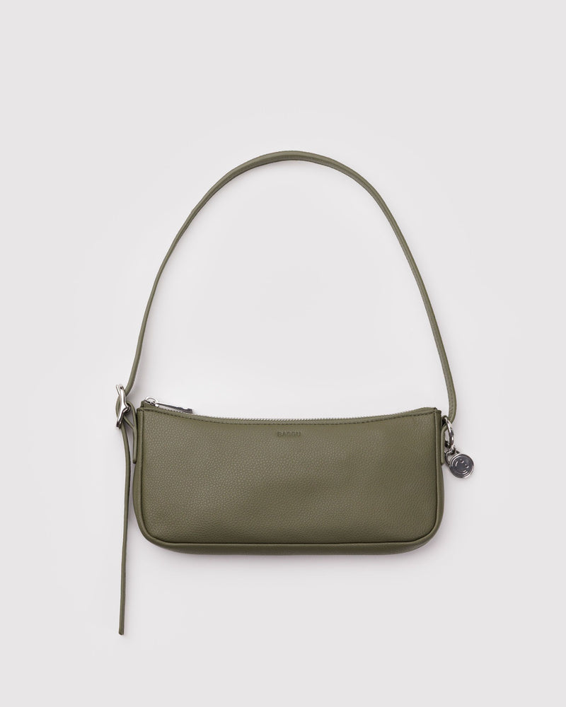 BAGGU Wholesale  Recycled Leather Pochette - Loden