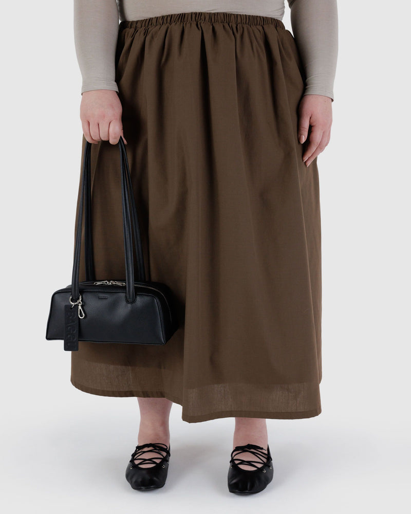 BAGGU Wholesale  Small Recycled Leather Bowler Bag - Black