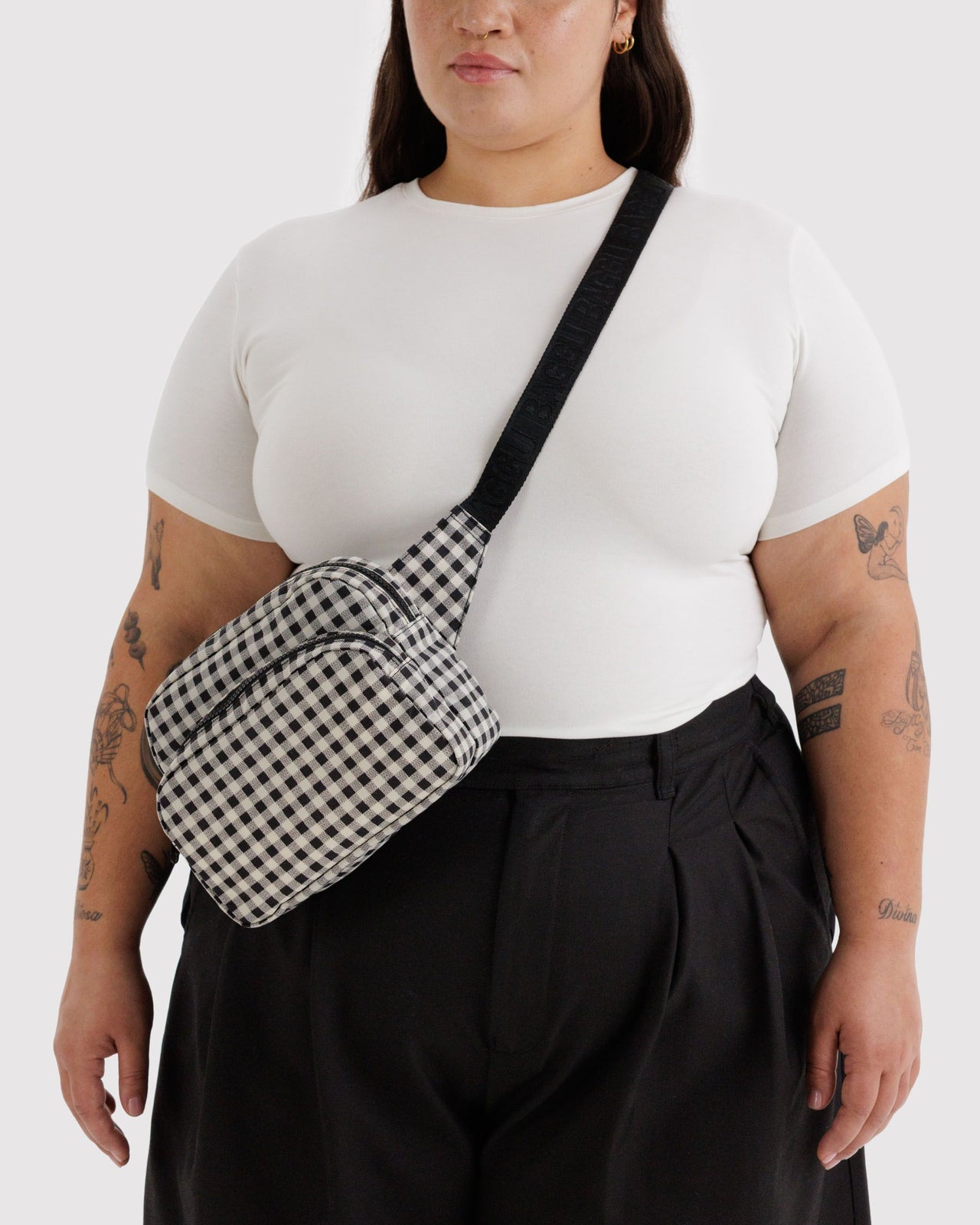 Fanny Pack - Black & White Gingham
