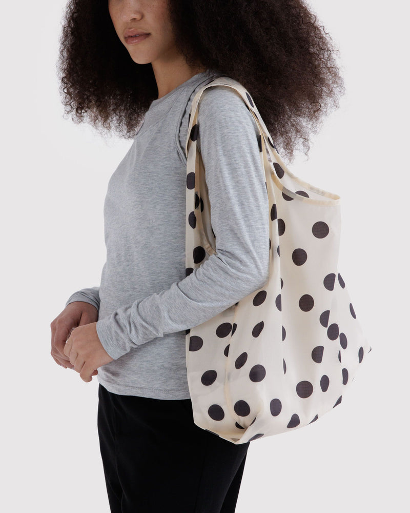 BAGGU Wholesale  Standard Baggu - Cream and Black Polka Dot