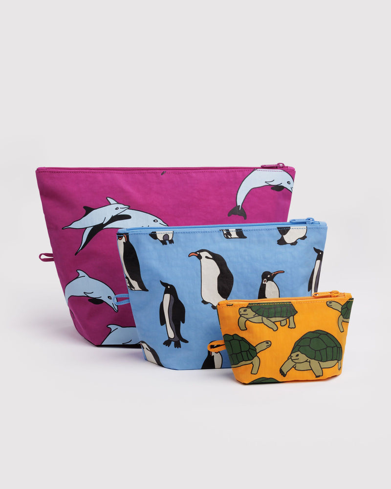 BAGGU Wholesale Shop All Go Pouch Set - Vacation Animals