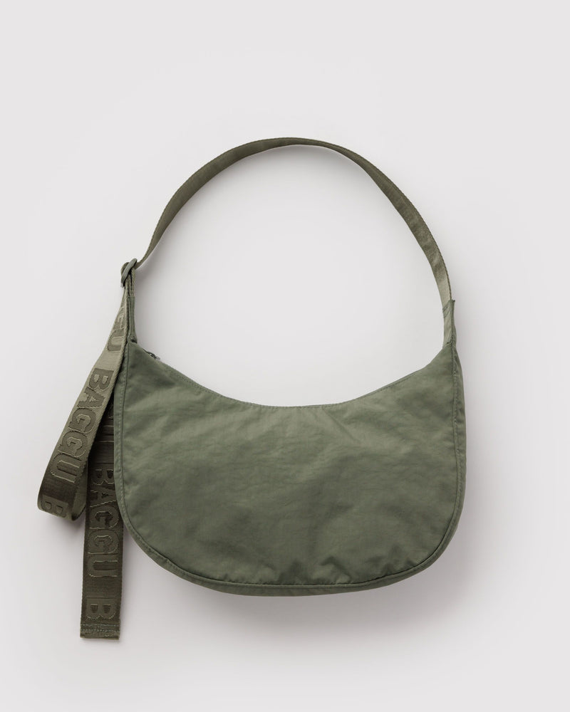 BAGGU Wholesale  Medium Nylon Crescent Bag - Caper