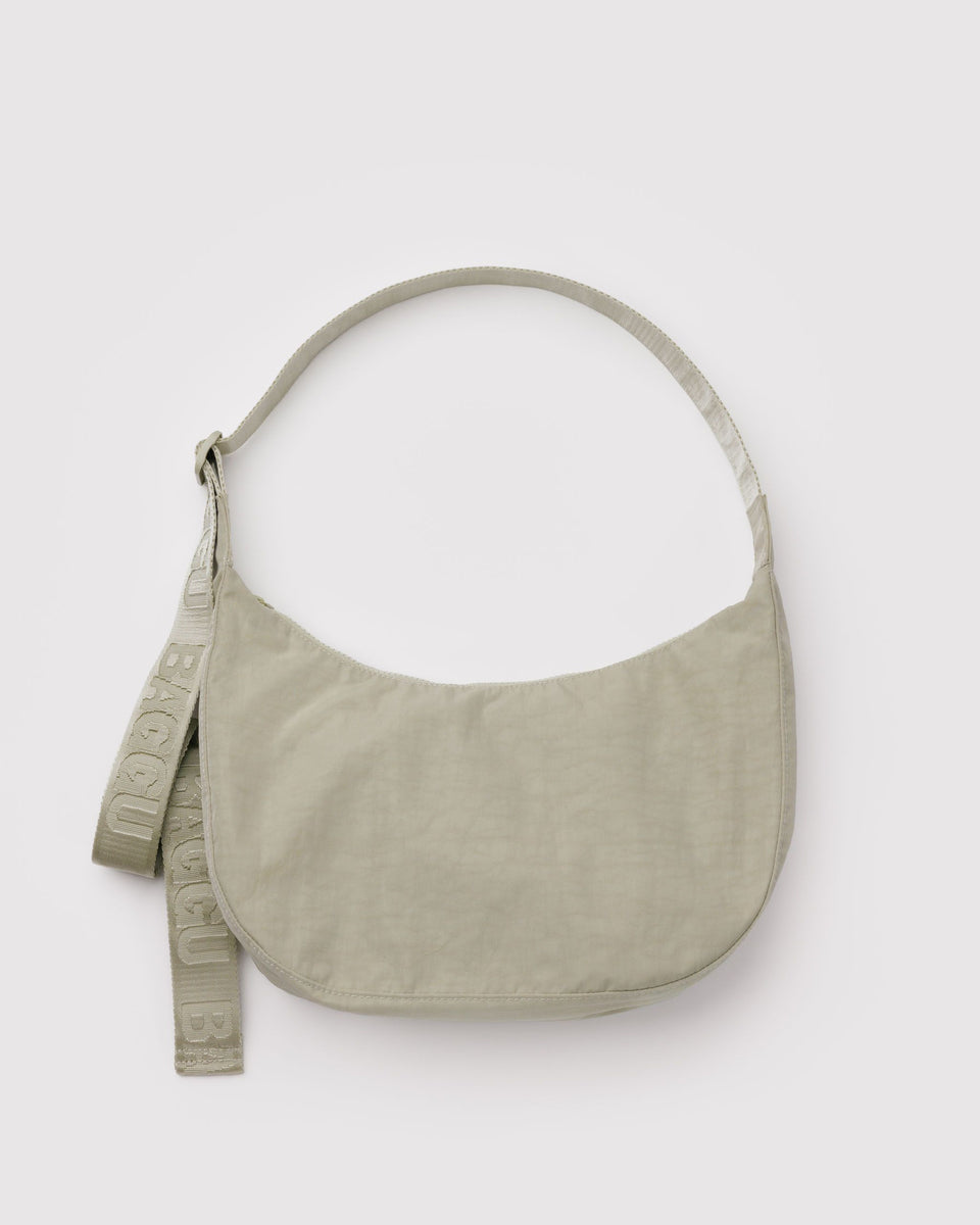 BAGGU Wholesale Cross Body Medium Nylon Crescent Bag - Celadon